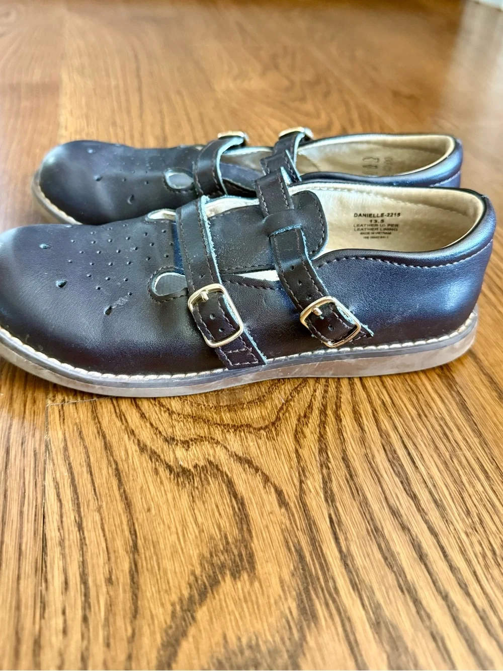 Classic Kids Brown Mary Jane Shoes by Footmates
